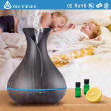 Aromacare 400ml échantillon gratuit humidificateur à grains en bois et diffuseur d&#39;huile